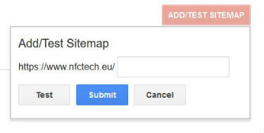 Casella di testo per l'aggiunta dello slug della Sitemap